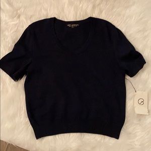 St. John short sleeve sweater